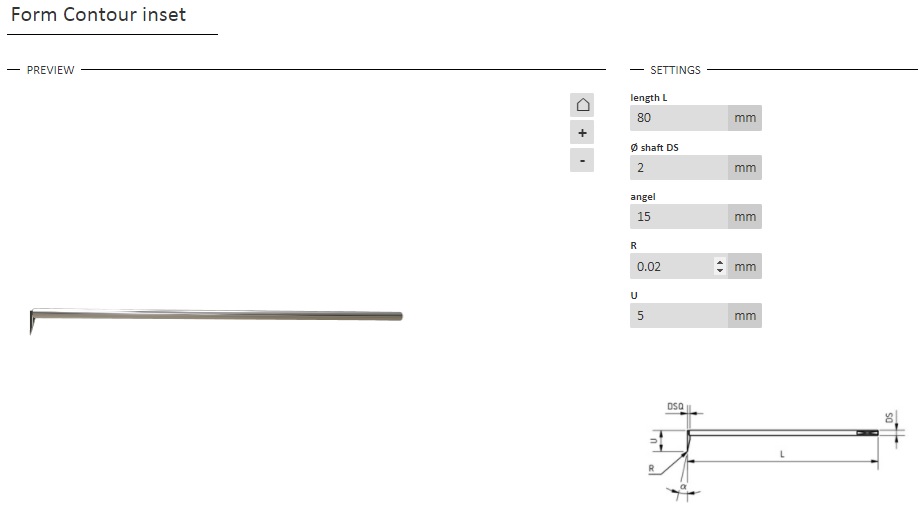 客户轮廓测针特殊定制xD2-CONE-R0.02-GRD15-L80